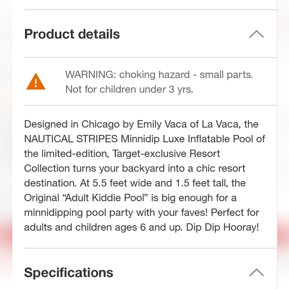 MINNIDIP Exclusive Resort Collection Inflatable Pool- Nautical Tiles - Picture 4 of 7